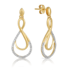 Diamond Drop Earrings in 9ct Yellow & White Gold - Wallace Bishop