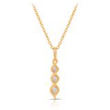 Diamond Drop Pendant in 9ct Yellow and White Gold TGW 0.08ct - Wallace Bishop