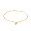 Diamond Heart Charm Belcher Bracelet set in 9ct Yellow Gold - Wallace Bishop