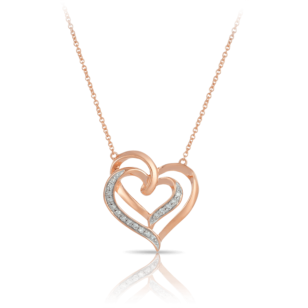 Heart diamante necklace deals
