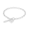 Diamond Heart Padlock Bracelet in Sterling Silver - Wallace Bishop