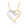 Diamond Heart Pendant in 9ct Yellow & White Gold - Wallace Bishop