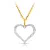 Diamond Heart Pendant in 9ct Yellow Gold TGW 0.40ct - Wallace Bishop