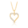 Diamond Heart Pendant in 9ct Yellow Gold - Wallace Bishop