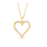 Diamond Heart Pendant in 9ct Yellow Gold - Wallace Bishop