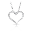 Diamond Heart Pendant set in 9ct White Gold - Wallace Bishop