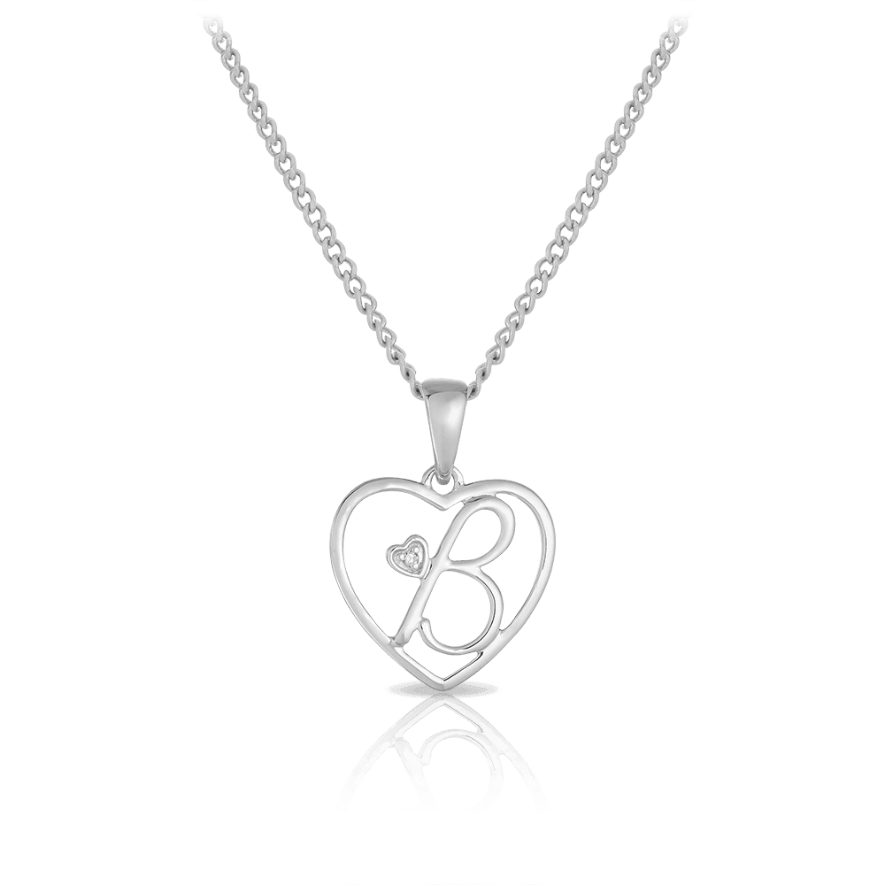 Heart Shape Pentagram Necklace, Sterling Silver Heartagram