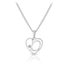 Diamond Initial Heart Pendant in Sterling Silver - Wallace Bishop