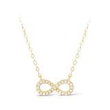 Diamond Open Infinity Necklace in 9ct Yellow Gold - Wallace Bishop