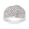 Diamond Pave Set Dress Ring set in 18ct White Gold - Wallace Bishop