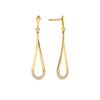 Diamond Pear Drop Earrings in 9ct Yellow Gold - Wallace Bishop