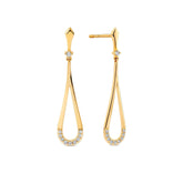 Diamond Pear Drop Earrings in 9ct Yellow Gold - Wallace Bishop