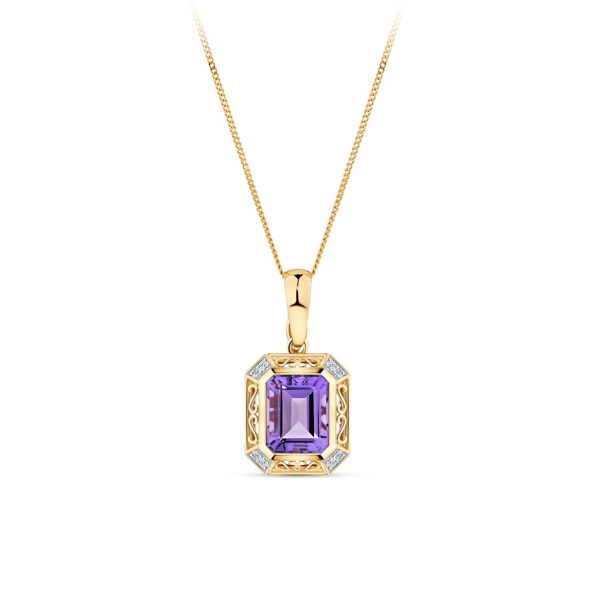 Diamond Pendant in 9ct Yellow Gold - Wallace Bishop