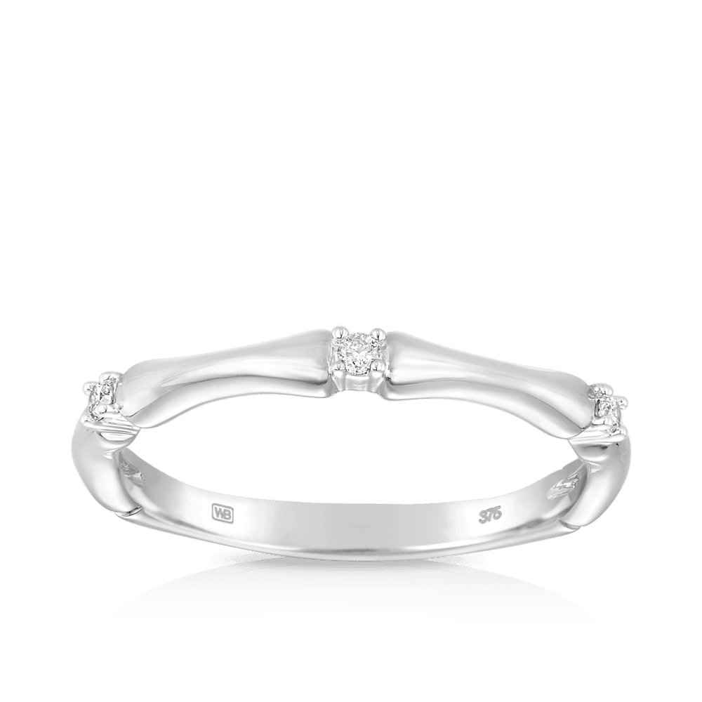 Sterling silver hot sale diamond wedding rings