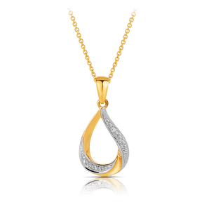 Diamond Set Pendant in 9ct Yellow Gold TGW 0.029ct - Wallace Bishop