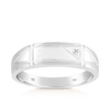 Diamond Signet Wedding Band in Sterling Silver - Wallace Bishop