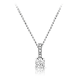 Diamond Solitaire & Bail Pendant in 9ct White Gold - Wallace Bishop