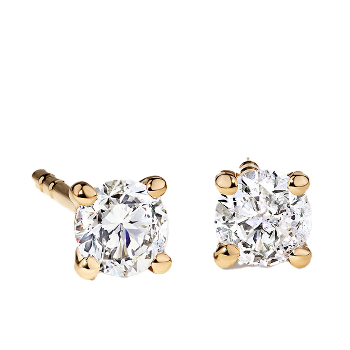 Diamond Solitaire Earrings in 9ct Yellow Gold TDW 0.40ct - Wallace Bishop
