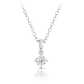 Diamond Solitaire Pendant in 18ct White Gold - Wallace Bishop