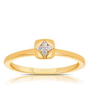 Diamond Stacker Ring in 9ct Yellow Gold - Wallace Bishop