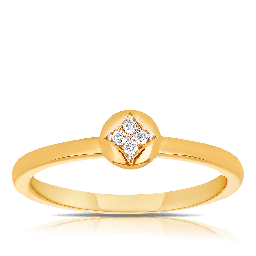 Diamond Stacker Ring in 9ct Yellow Gold - Wallace Bishop