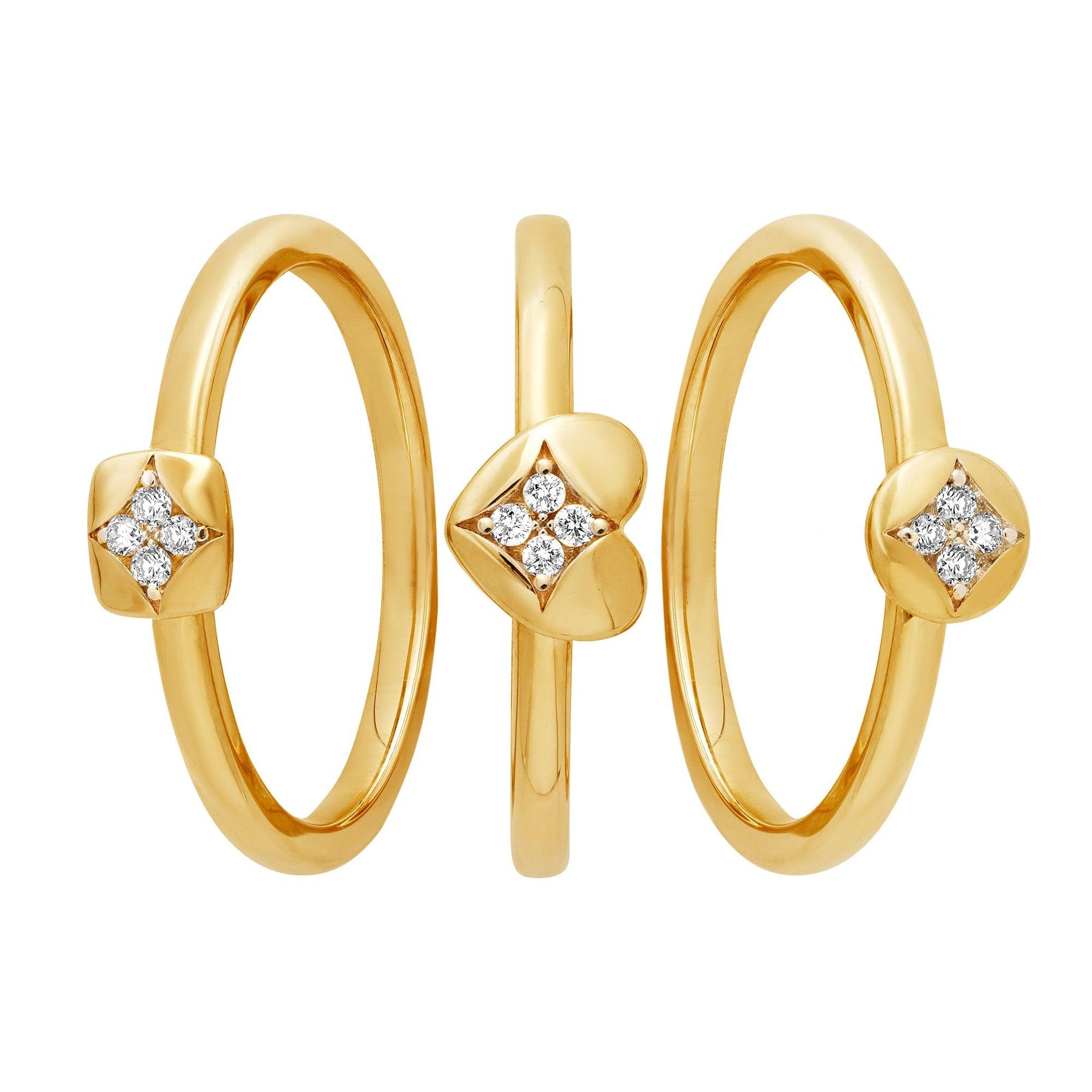 Diamond Stacker Ring in 9ct Yellow Gold - Wallace Bishop