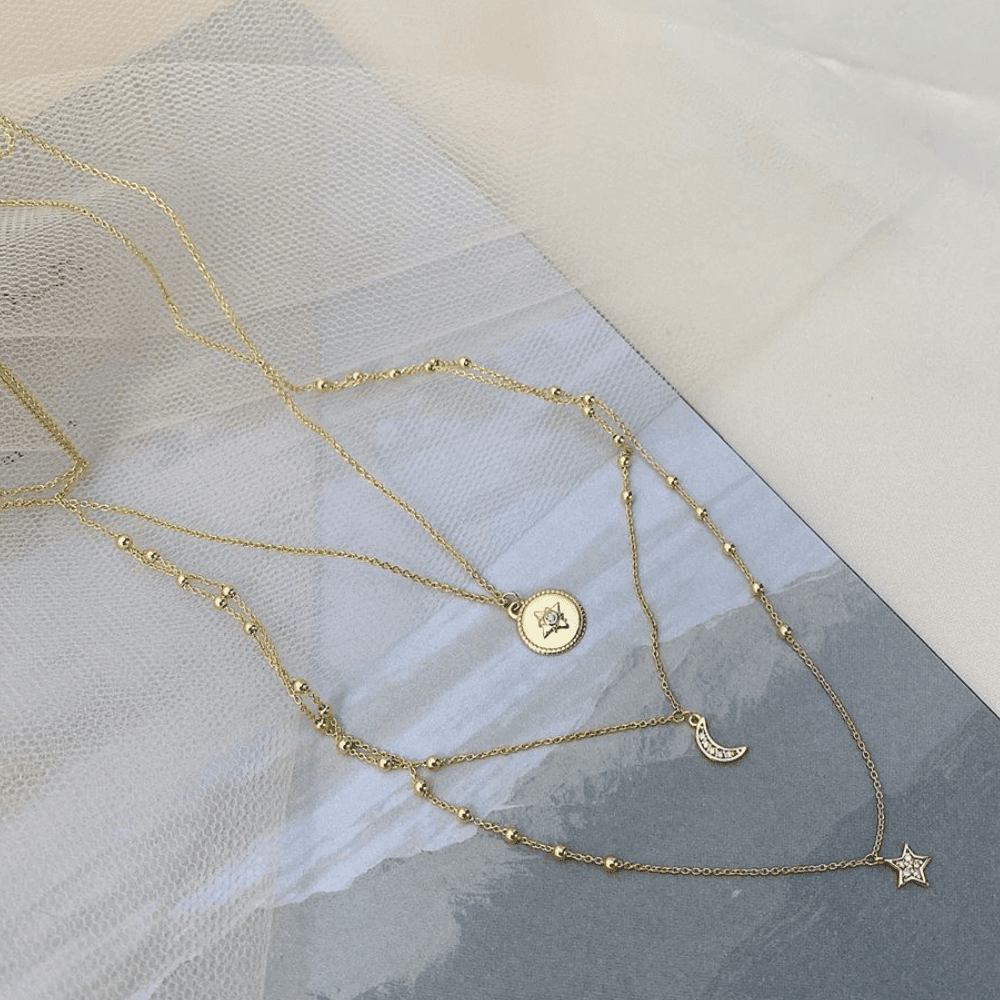 Diamond Star Necklace in 9ct Yellow Gold - Wallace Bishop