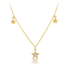 Diamond Star Trio Necklace set in 9ct Yellow Gold - Wallace Bishop