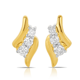 Diamond Stud Earrings in 9ct Yellow Gold TGW 0.16ct - Wallace Bishop