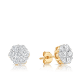 Diamond Stud Earrings in 9ct Yellow Gold - Wallace Bishop