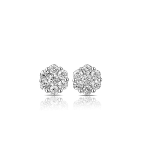 Diamond Stud Earrings in 9ct Yellow Gold - Wallace Bishop