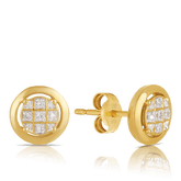 Diamond Stud Earrings in 9ct Yellow Gold - Wallace Bishop