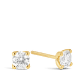 Diamond Stud Earrings in 9ct Yellow Gold - Wallace Bishop