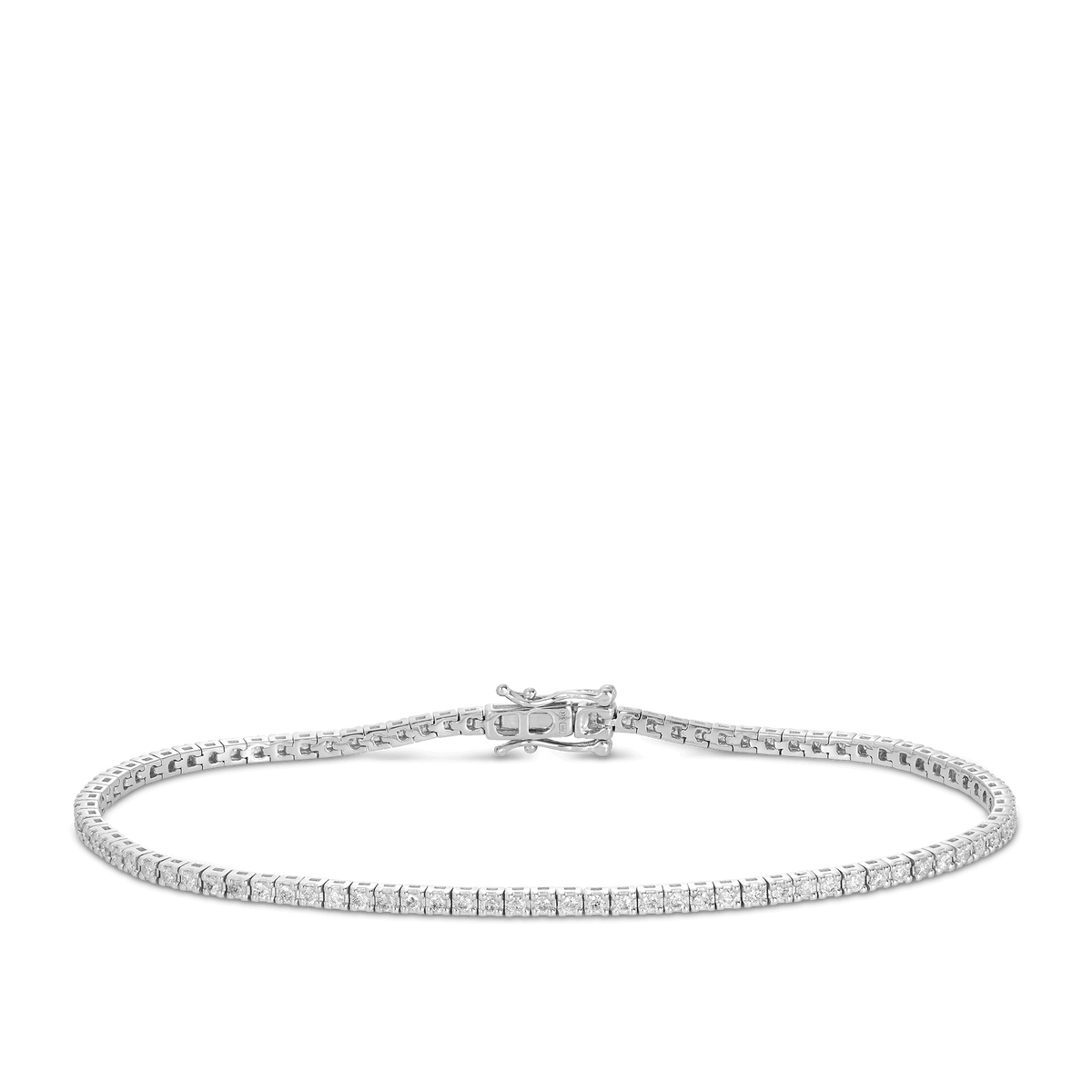 Diamond Tennis Bracelet 1ct in 9ct White Gold - Wallace Bishop