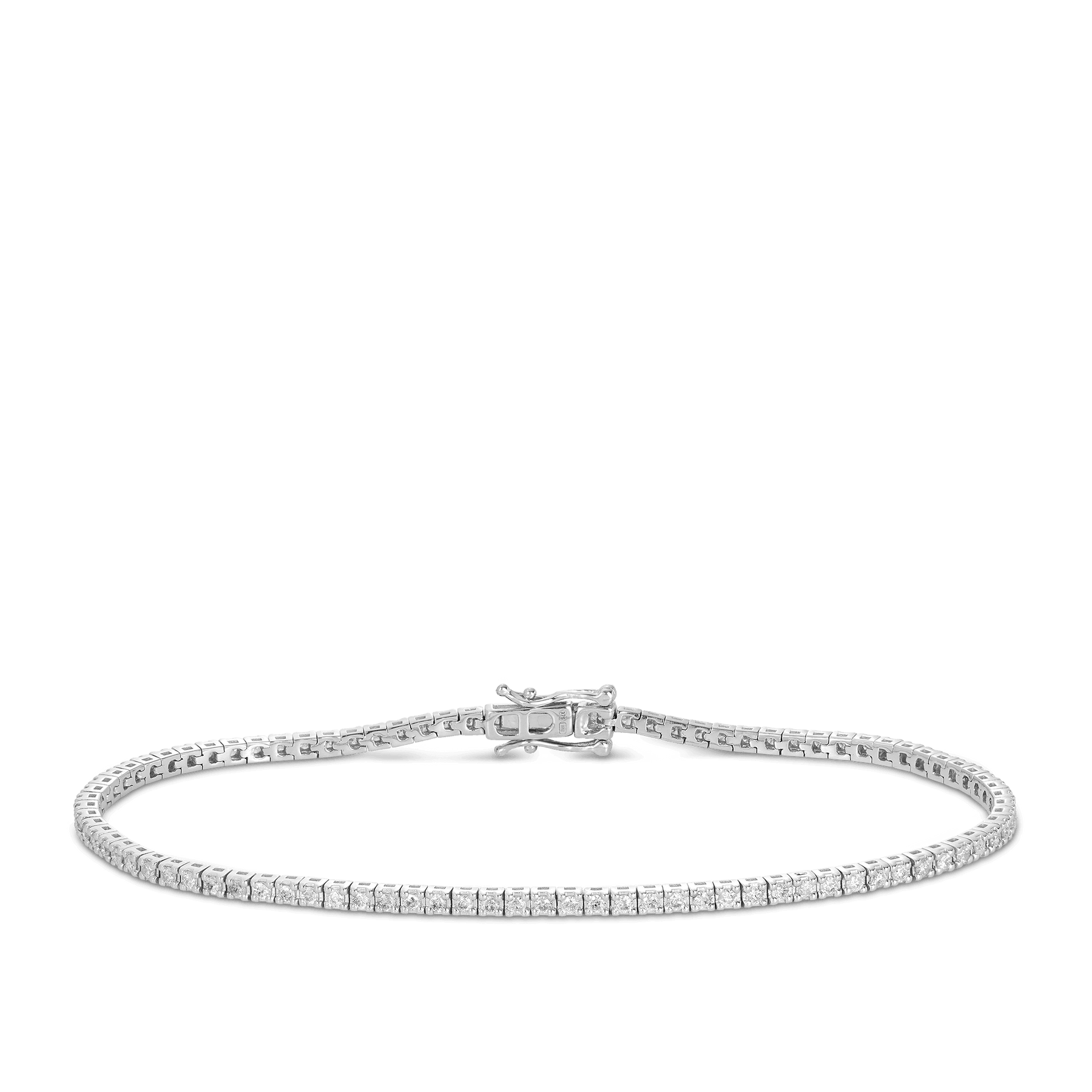 Diamond Tennis Bracelet 1ct in 9ct White Gold - Wallace Bishop