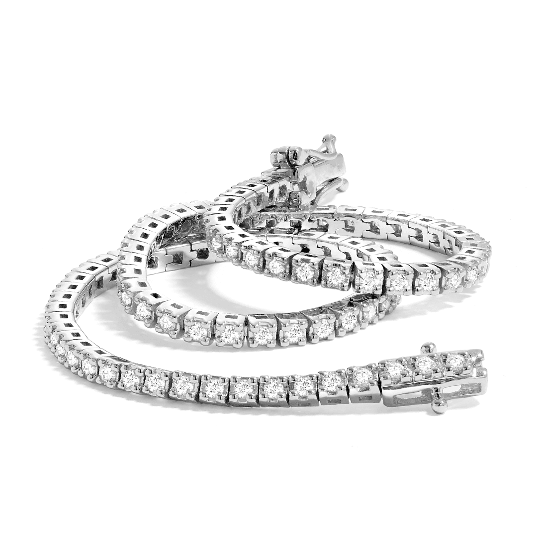 Diamond Tennis Bracelet 1ct in 9ct White Gold - Wallace Bishop