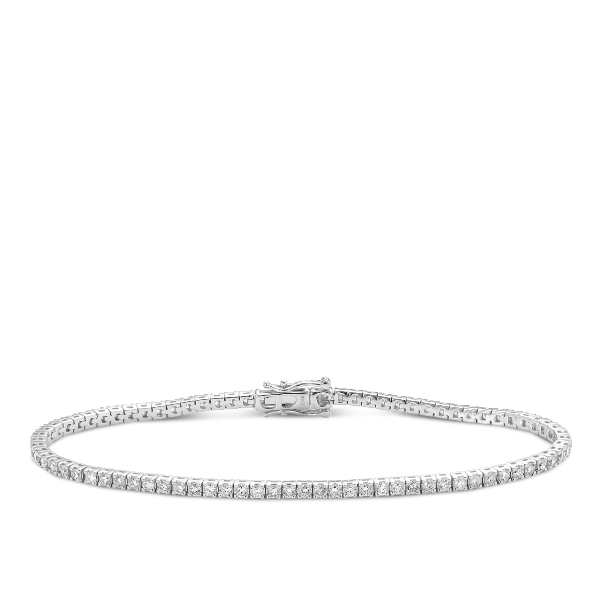 Diamond Tennis Bracelet 2ct in 9ct White Gold - Wallace Bishop