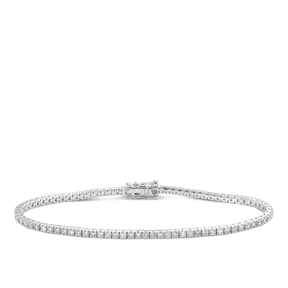 Diamond Tennis Bracelet 2ct in 9ct White Gold - Wallace Bishop