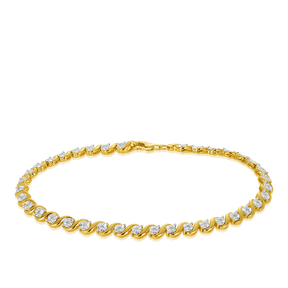 Diamond Tennis Bracelet in 9ct Yellow & White Gold - Wallace Bishop