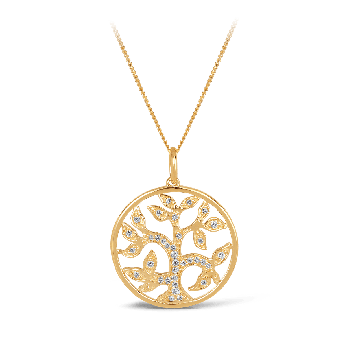 Diamond Tree of Life Pendant in 9ct Yellow Gold - Wallace Bishop