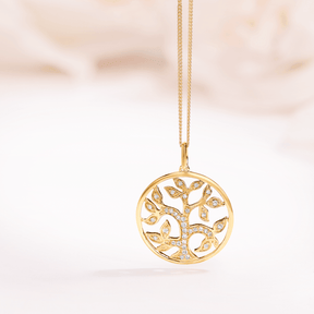 Diamond Tree of Life Pendant in 9ct Yellow Gold - Wallace Bishop