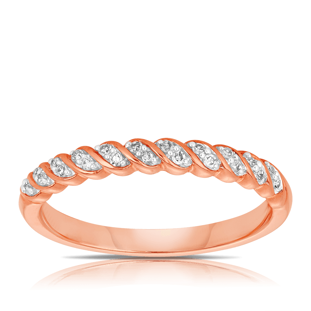 Anniversary band rose gold deals