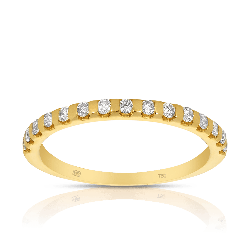 Diamond Wedding Band in 18ct Yellow Gold - Wallace Bishop