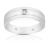 Diamond Wedding Band in 9ct White Gold - Wallace Bishop