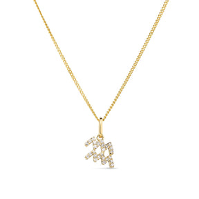 Diamond Zodiac Star Sign Pendant in 9ct Yellow Gold - Wallace Bishop