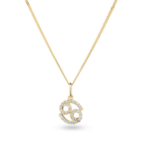 Diamond Zodiac Star Sign Pendant in 9ct Yellow Gold - Wallace Bishop