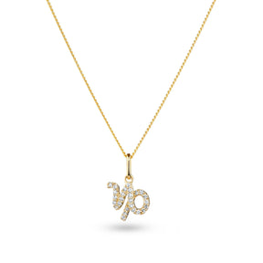 Diamond Zodiac Star Sign Pendant in 9ct Yellow Gold - Wallace Bishop