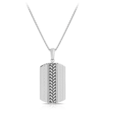 Dog Tag Pendant in Stainless Steel - Wallace Bishop