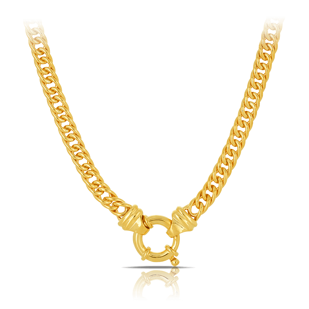 Double Curb Necklace in 9ct Yellow Gold - Wallace Bishop