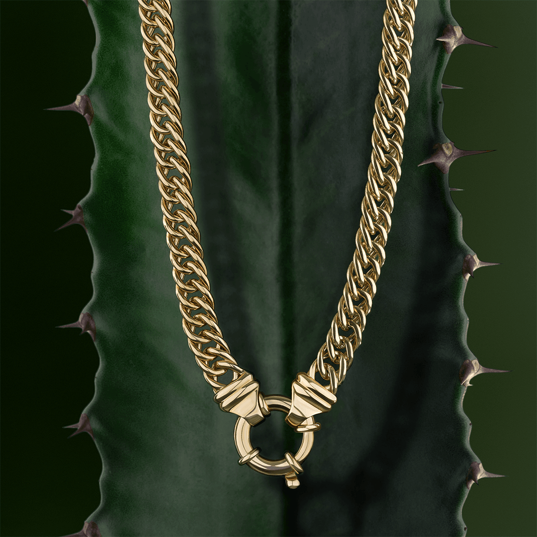 Mens 9ct gold online necklace